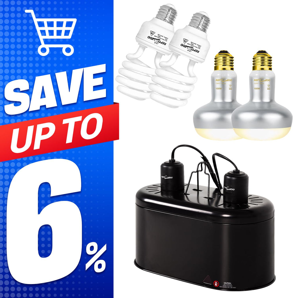 100W Basking Spot Light & 26W UVA UVB Bulb Combo Pack S928624