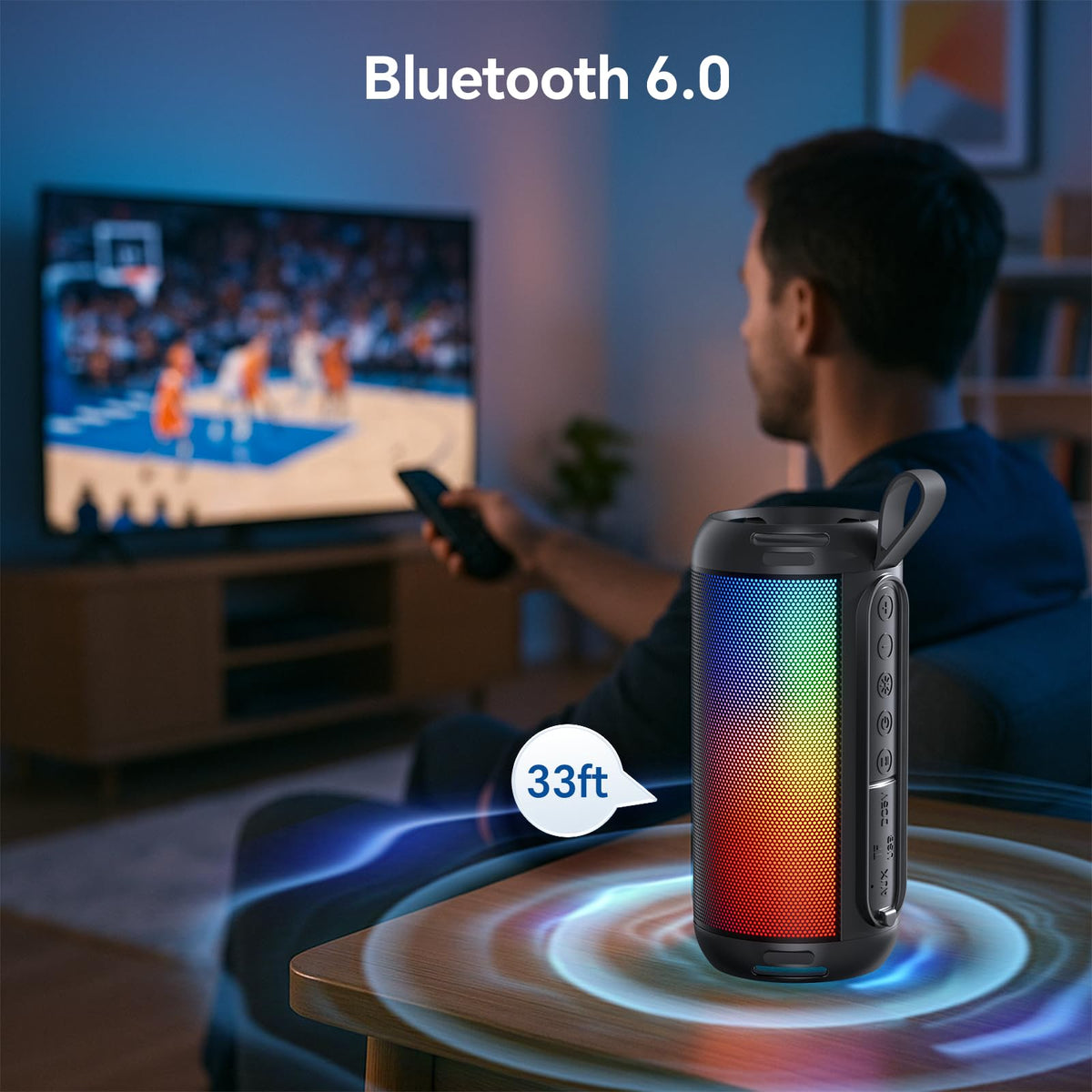 Bluetooth Speaker Wireless 26W Portable IPX5 Waterproof Black K624600