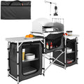 Folding Aluminum Camping Kitchen Table with Storage Bag P253604
