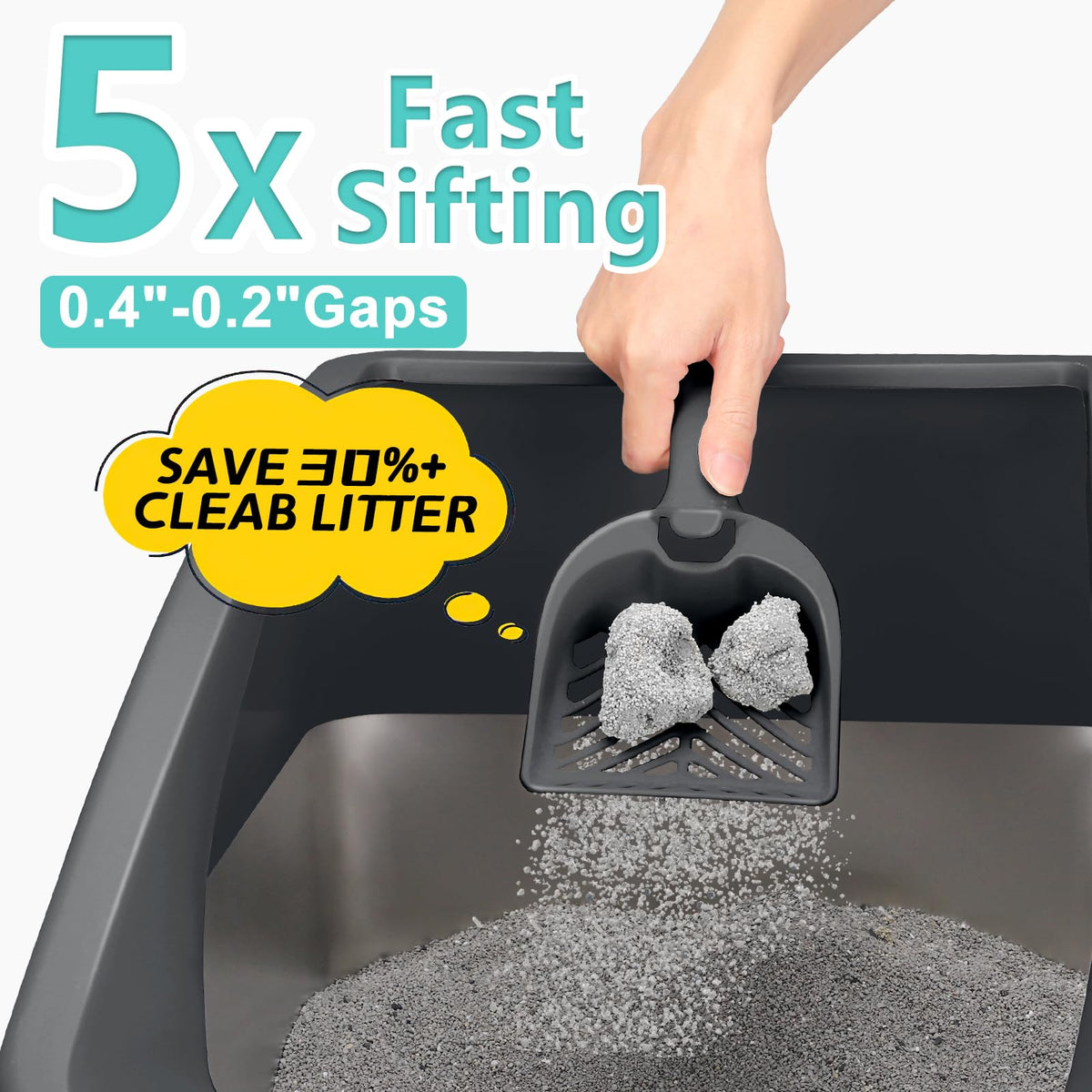 2 Pack XL Stainless Steel Enclosed Cat Litter Box with Lid X92953