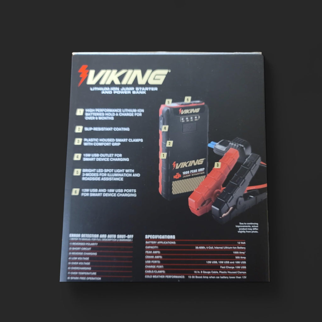 1000 Peak amp Lithium-ion Jump Starter and Power Bank S48425