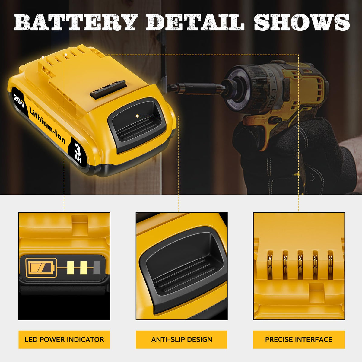 2 Packs 3.0Ah Lithium-Ion Battery P8566
