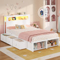 White Twin Bed Frame with 6 Storage Drawers X235199