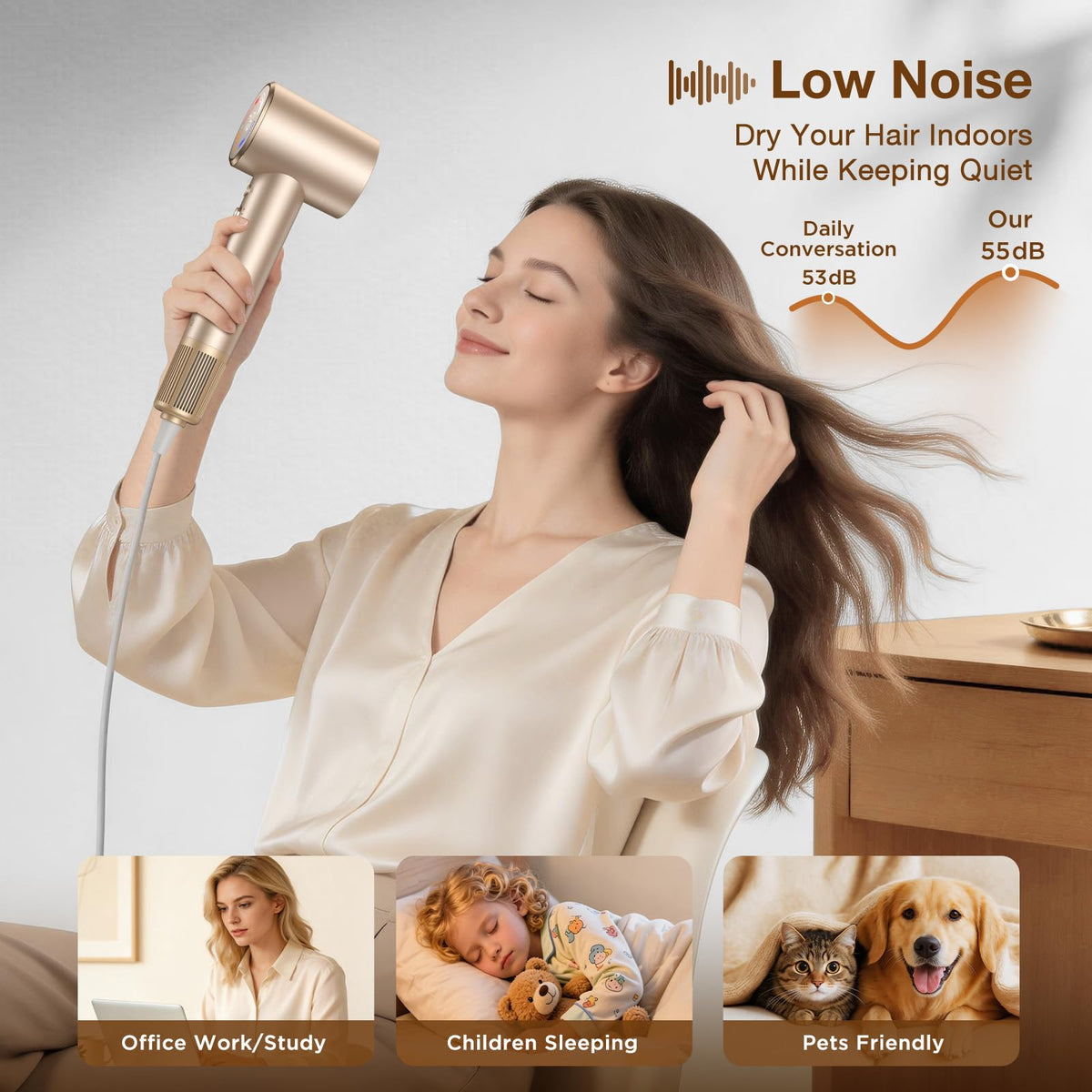 1400W Hair Dryer with Diffuser W7737