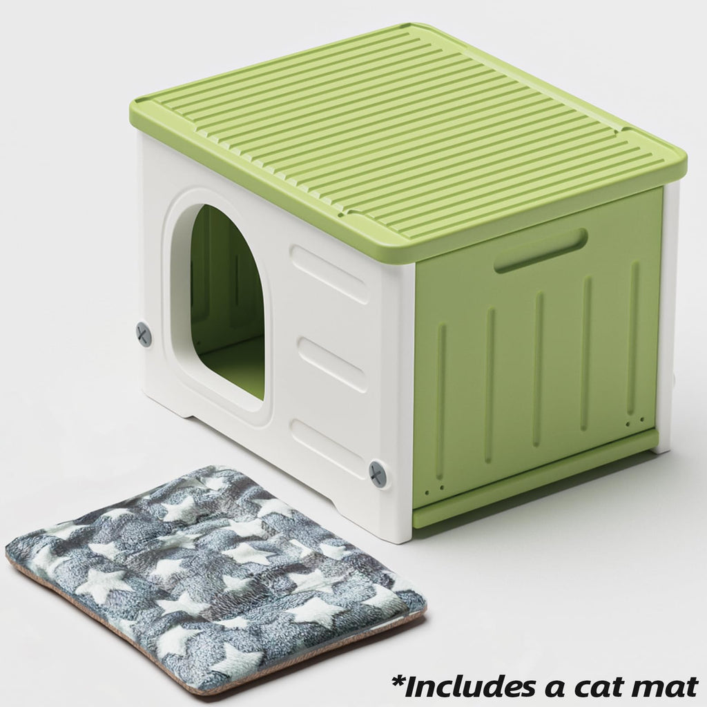 Plastic Stackable Weatherproof Elevated Cat House R3834