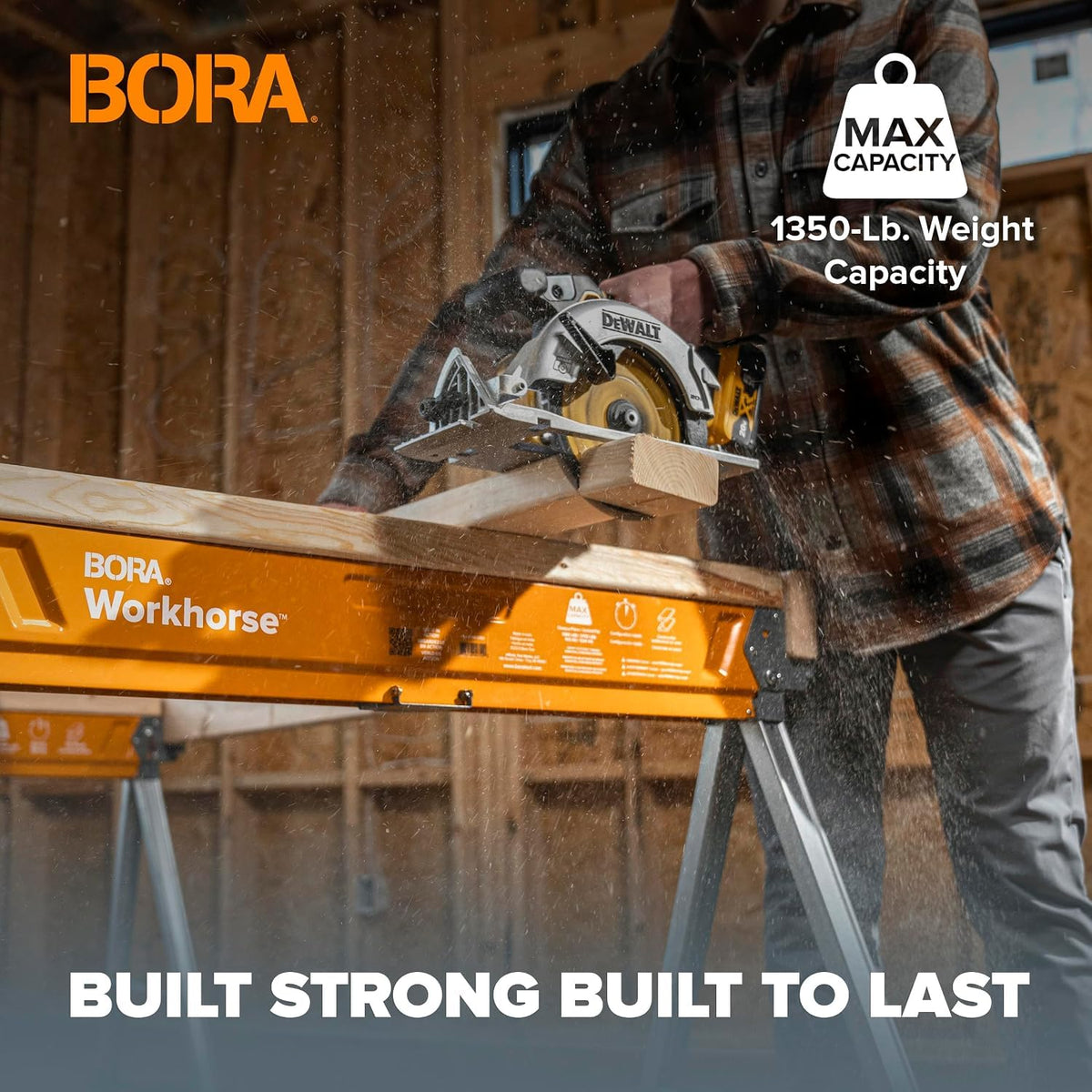 2 Pack Folding Heavy Duty Metal Sawhorse R349