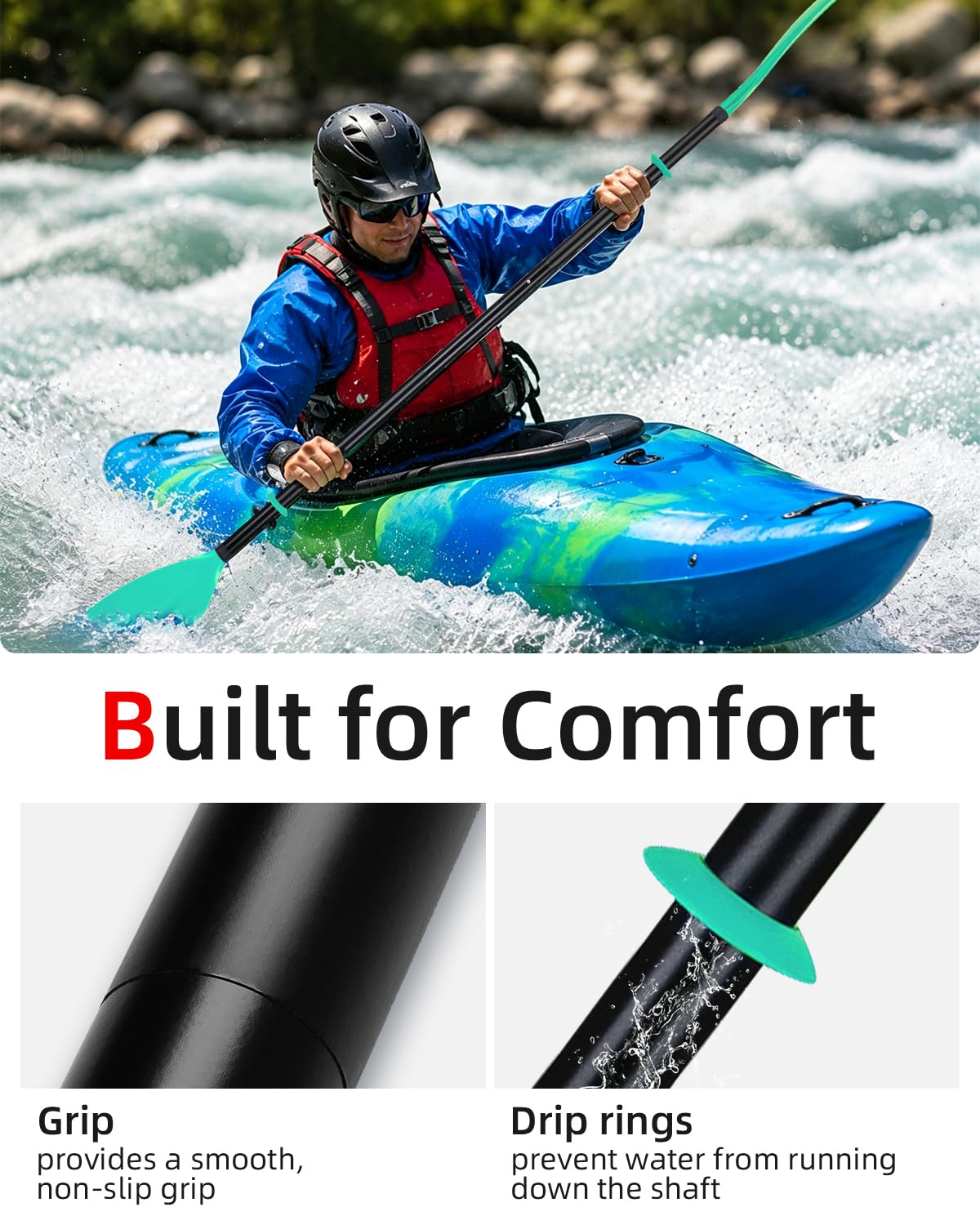 86in 2-Piece Aluminum Kayak Paddle V882200