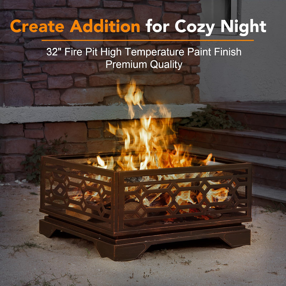 32 Inch Wood Burning Outdoor Fire Pit D951