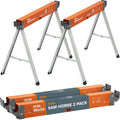 2 Pack Folding Heavy Duty Metal Sawhorse R349