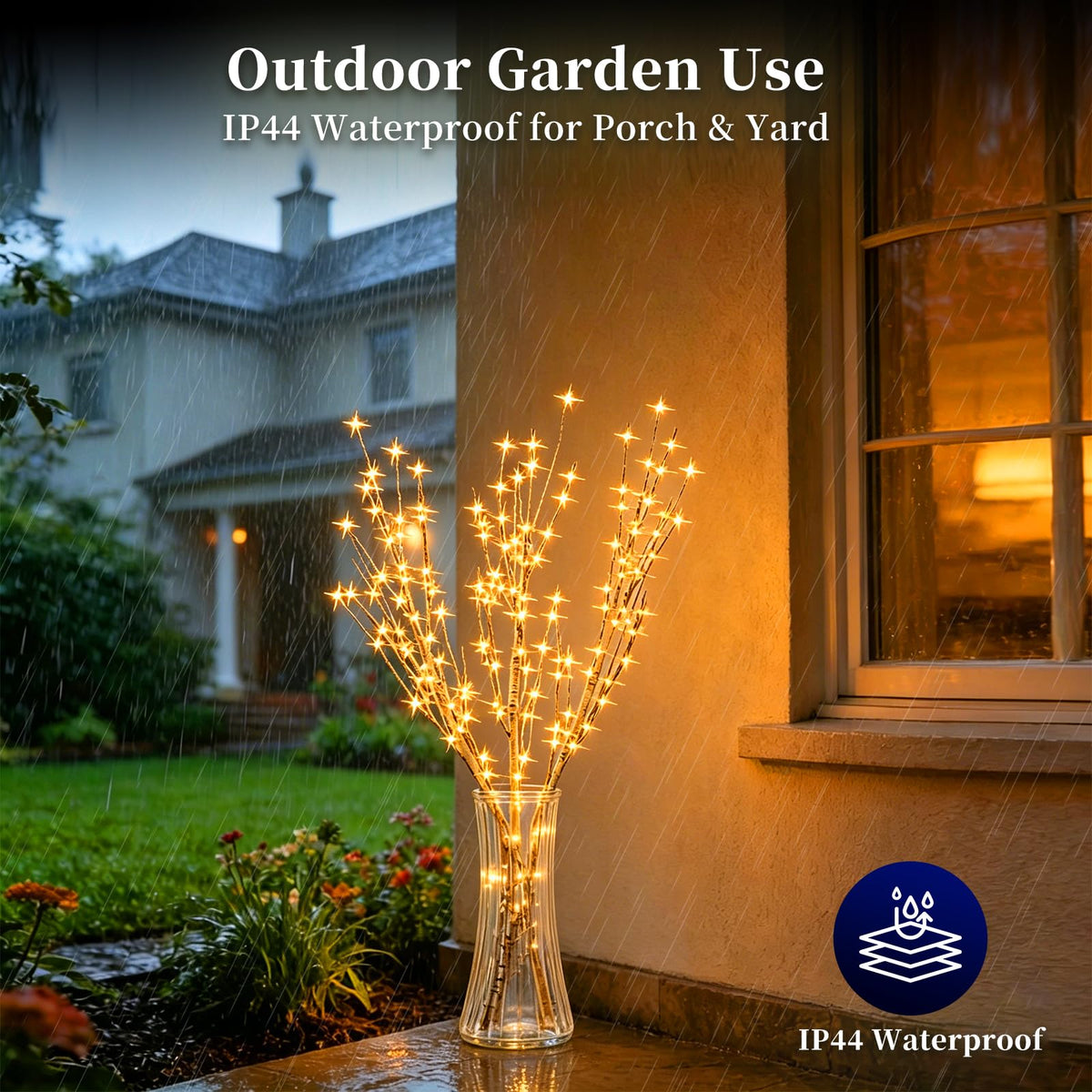 Lighted Birch Branches with Timer 33IN 180 LED Lights Y699902