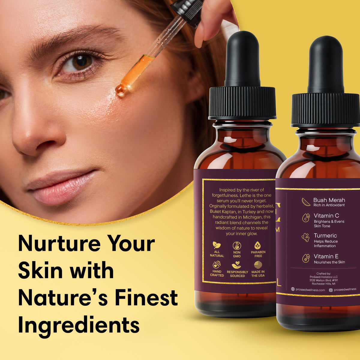 Botanical Face Serum, Facial Oil, 1 oz A774