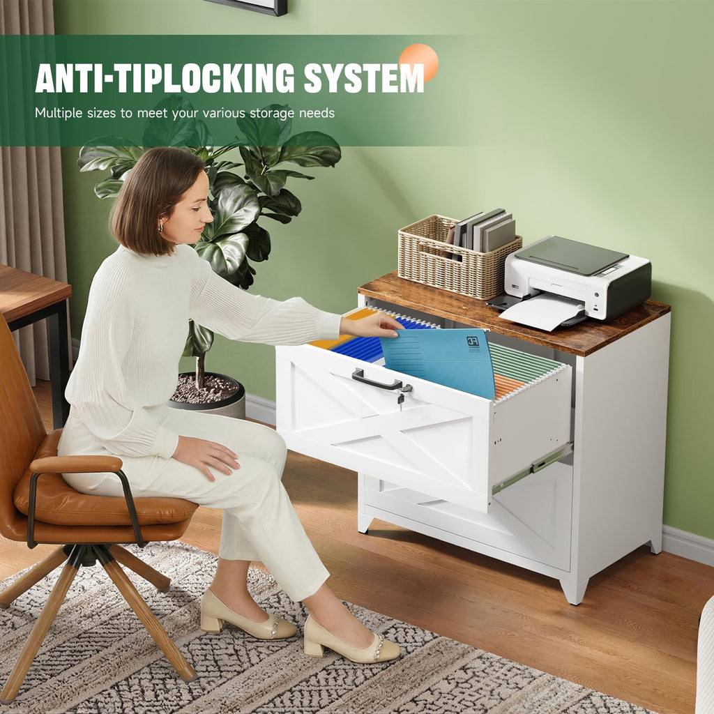 2 Drawer Metal File Cabinet with Lock G436