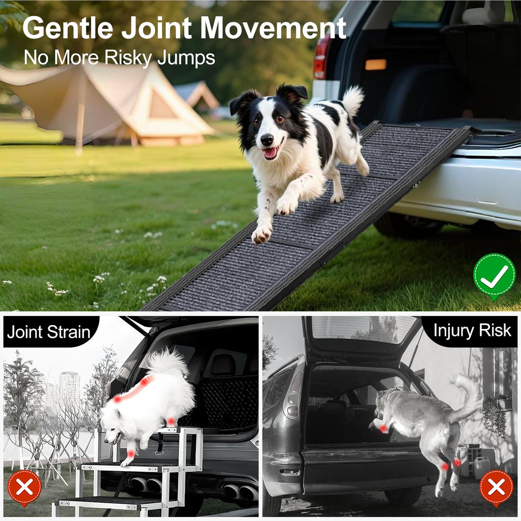 63" L × 17" W Lightweight Foldable Dog Ramp N733