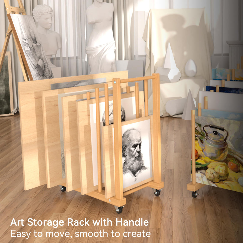 Canvas Storage Rack with Wheels and Handle C93070