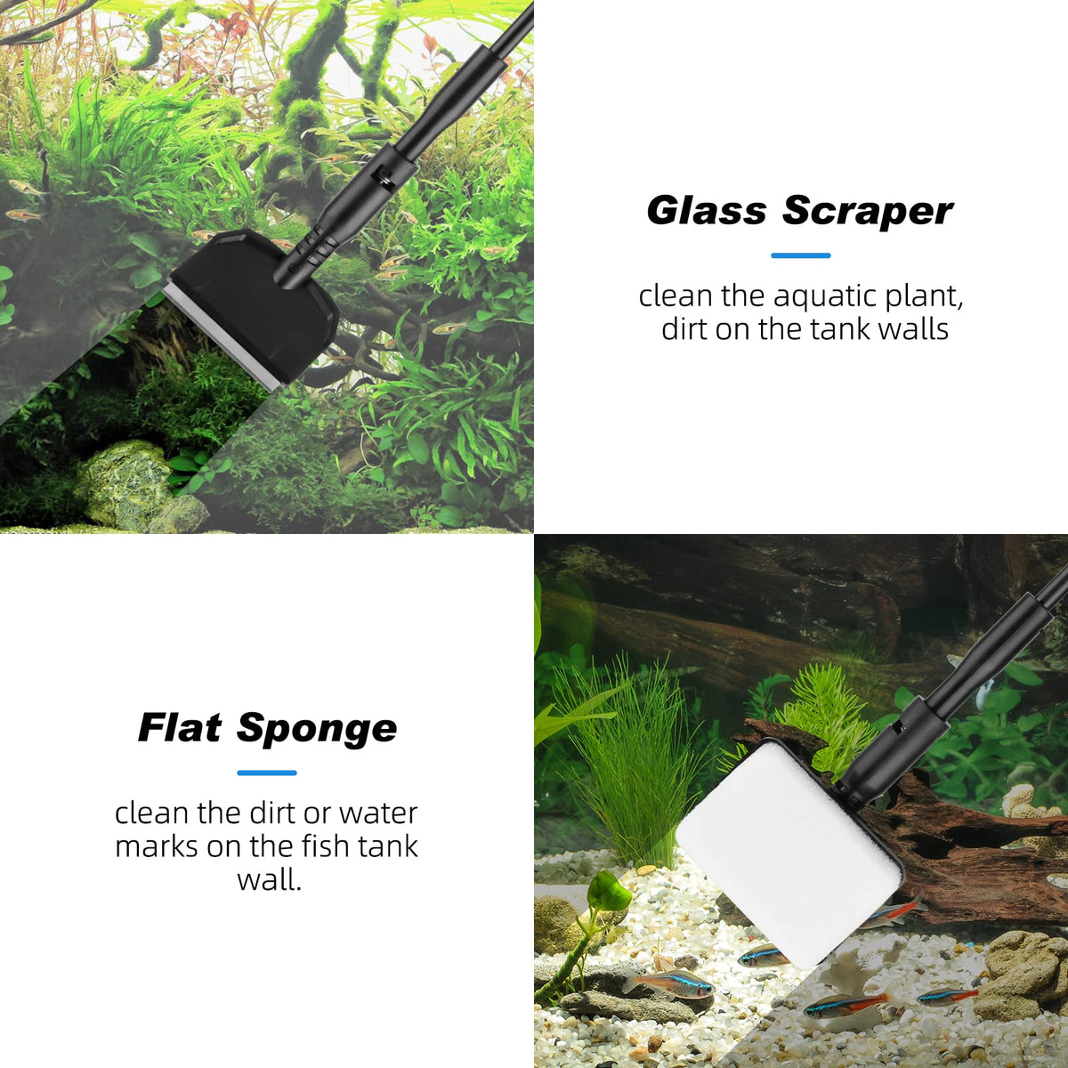 Small Fish Tank Cleaner Aquarium Cleaning Tools Kit W193249