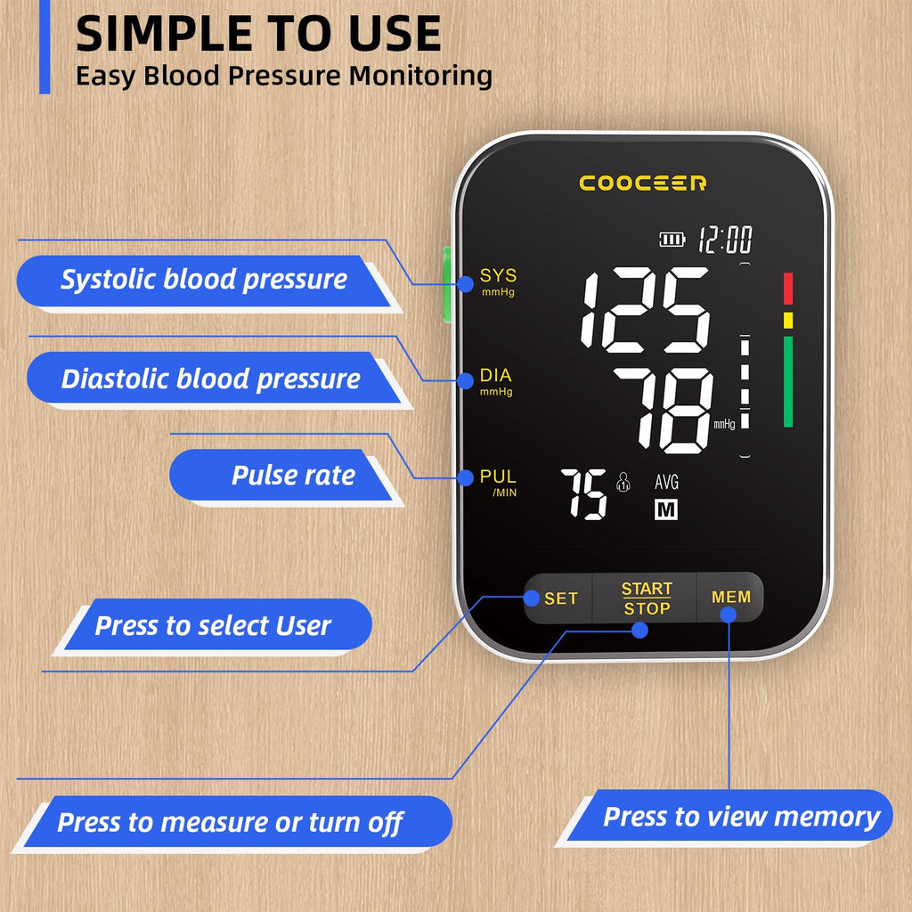 Automatic Upper Arm Blood Pressure Monitor with Adjustable Cuff P720