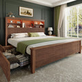 King Size Bed Frame with 4 Storage Drawers Z80049