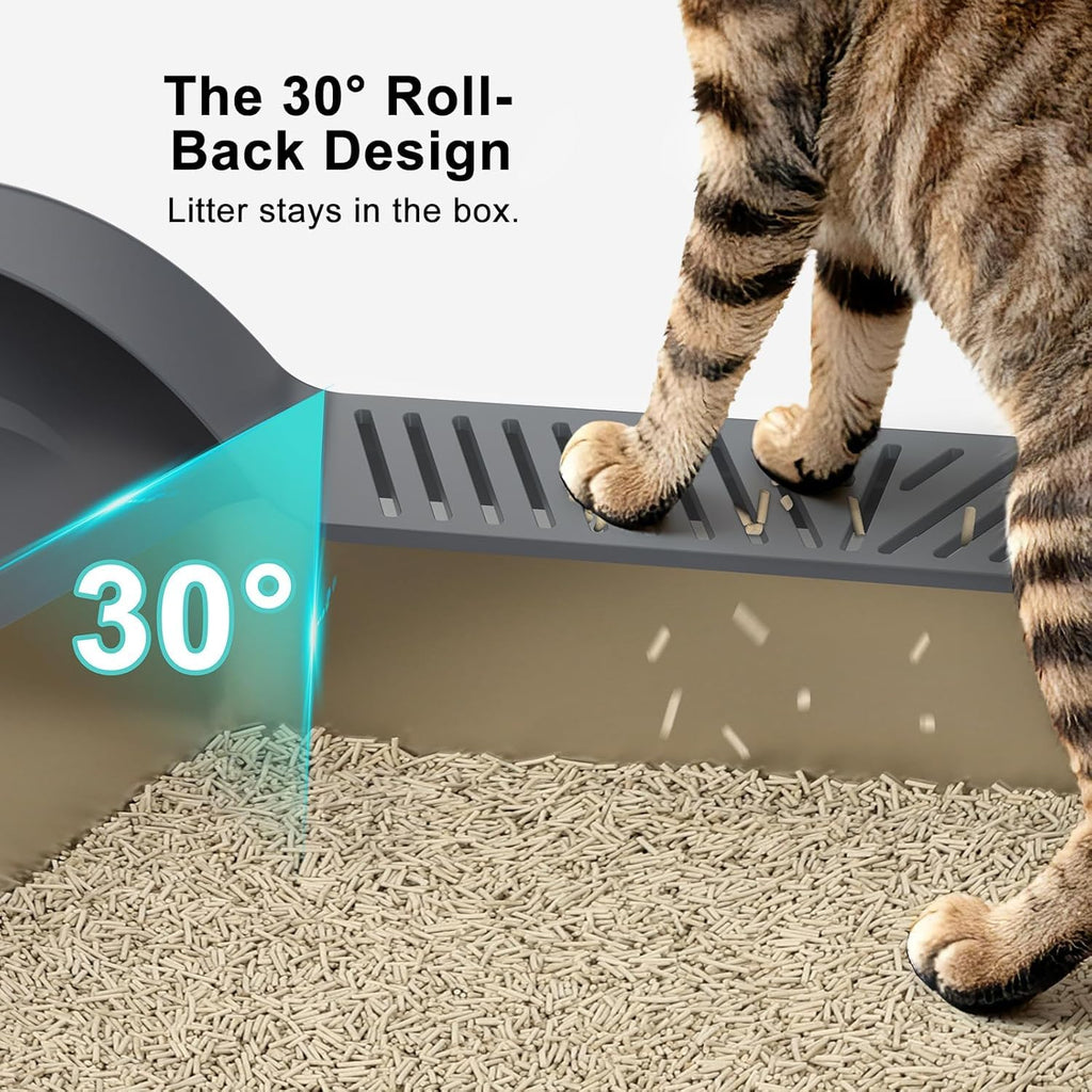 2 Pack XL Stainless Steel Enclosed Cat Litter Box with Lid X92953