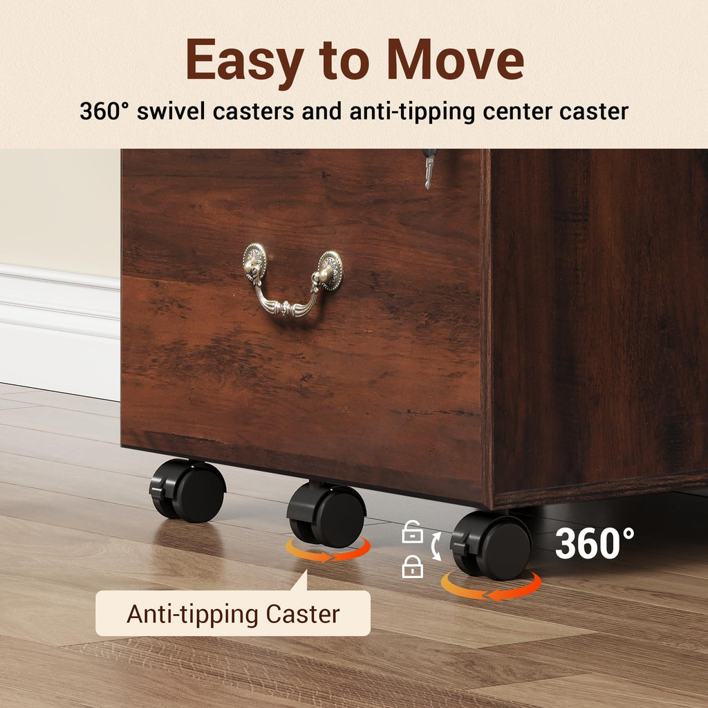 3 Drawer Wood File Cabinet with Lock G779340