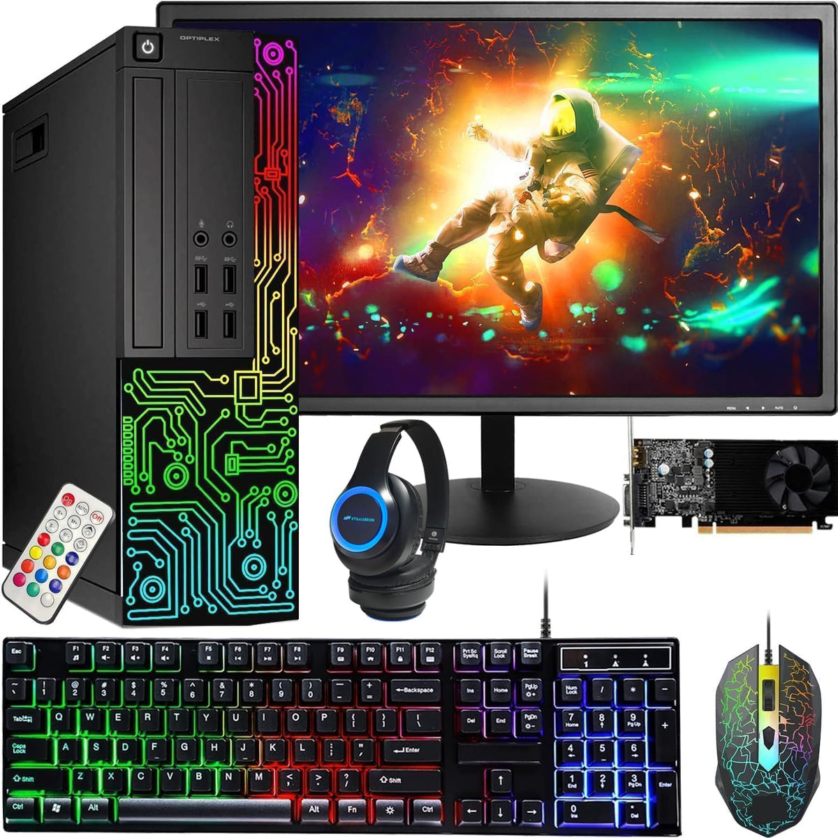 PC Core I5 GT 1030 24'' Monitor 16G RAM 512G SSD X144490