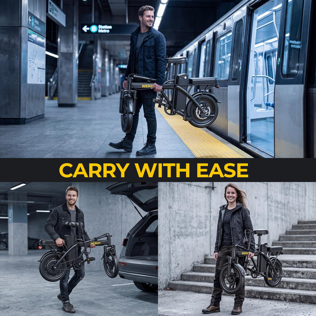 Electric Bike for Adults 750W Peak Motor 20 MPH Folding Ebike 14" G913