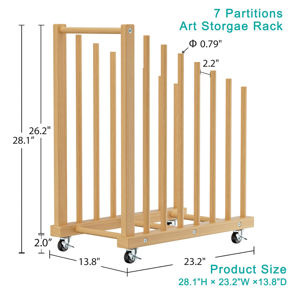Canvas Storage Rack with Wheels and Handle C93070