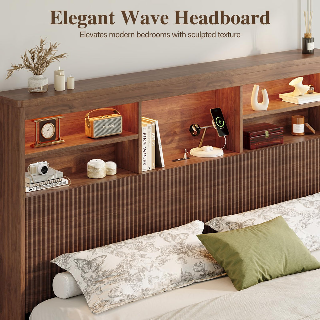 King Size Bed Frame with 4 Storage Drawers Z80049