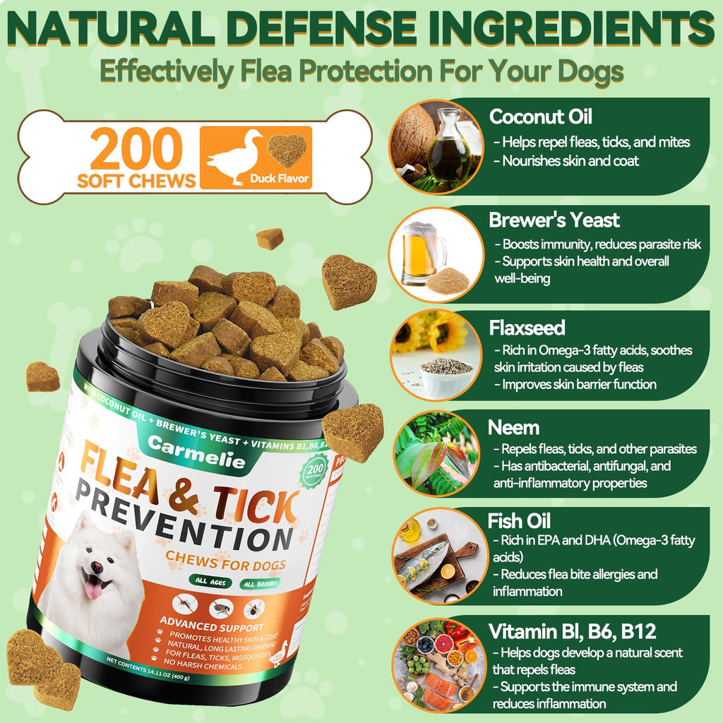 Flea and Tick Prevention for Dogs Chewables 200 Ct M327