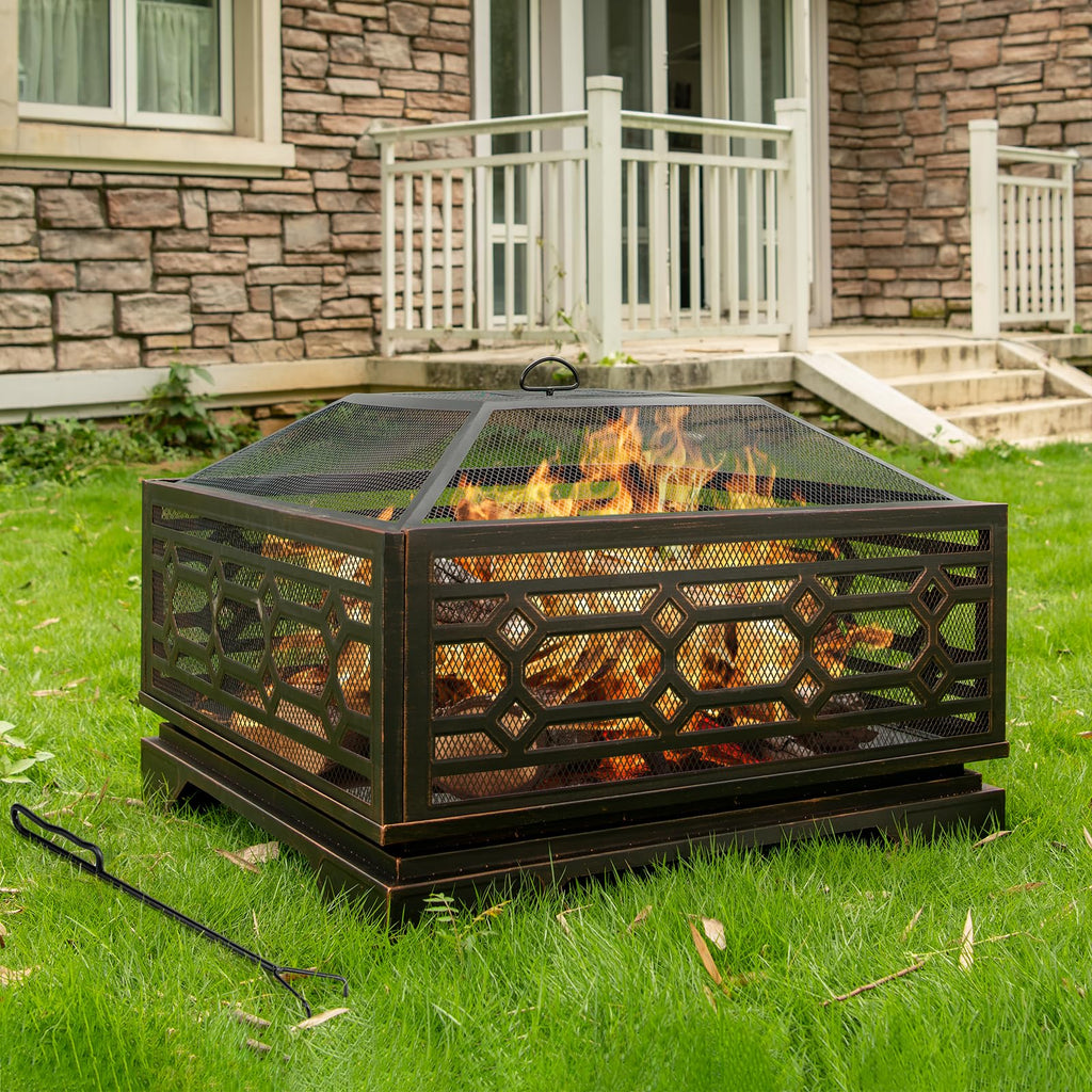 32 Inch Wood Burning Outdoor Fire Pit D951