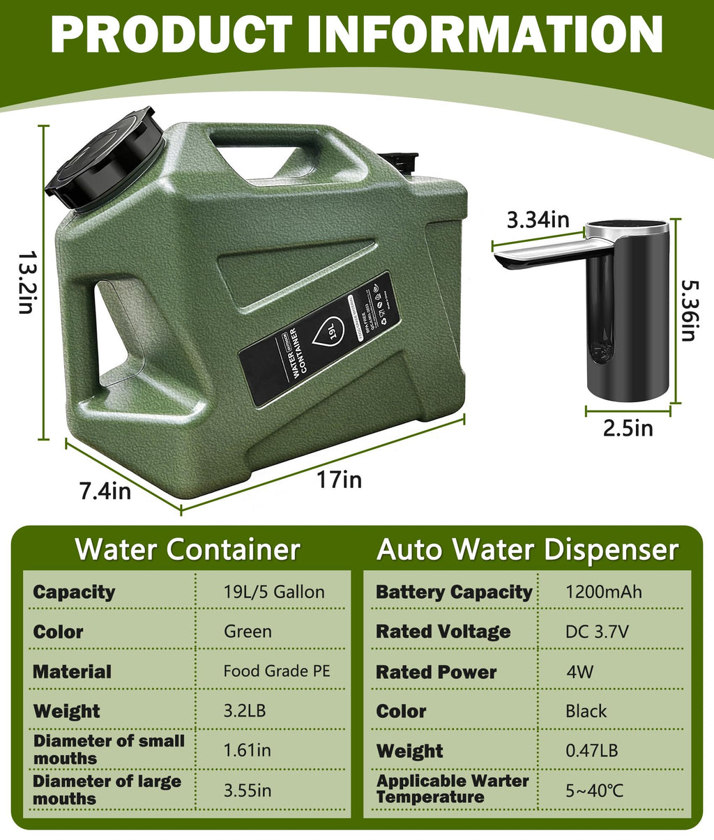 5 Gallon Water Jug with Electric Water Dispenser L57611