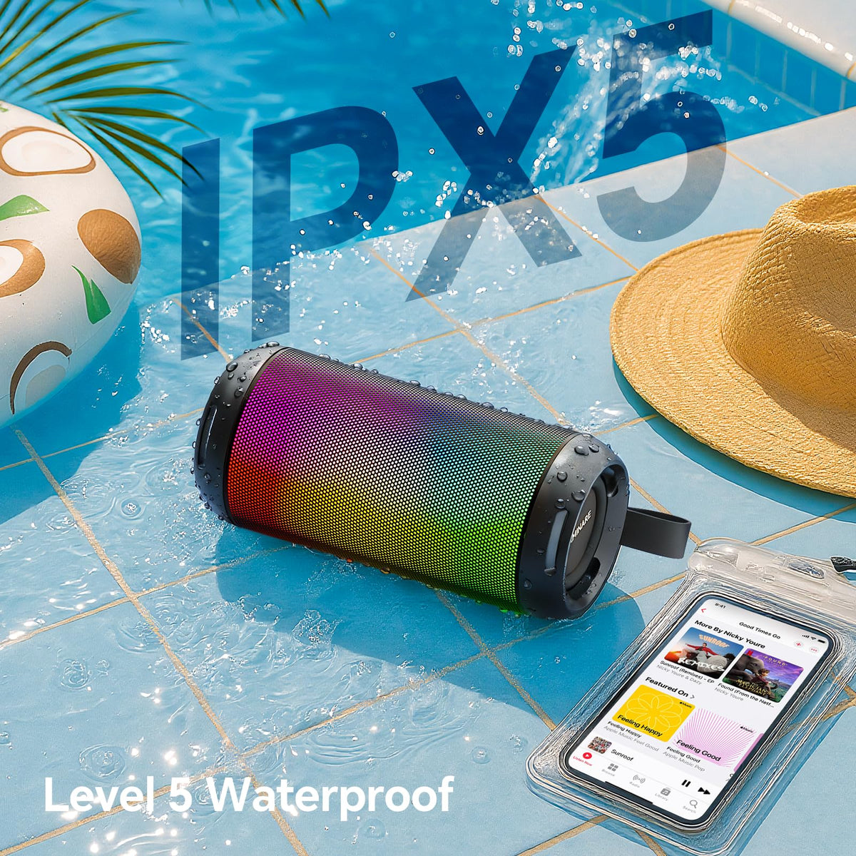 Bluetooth Speaker Wireless 26W Portable IPX5 Waterproof Black K624600
