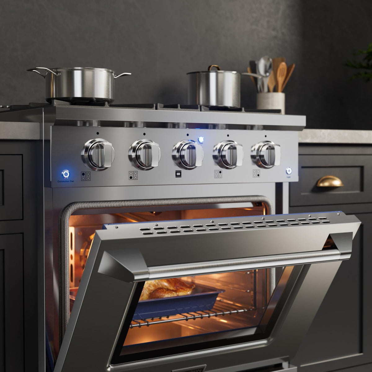 30" Gas Range with Dual-Ring Power Burner N648580