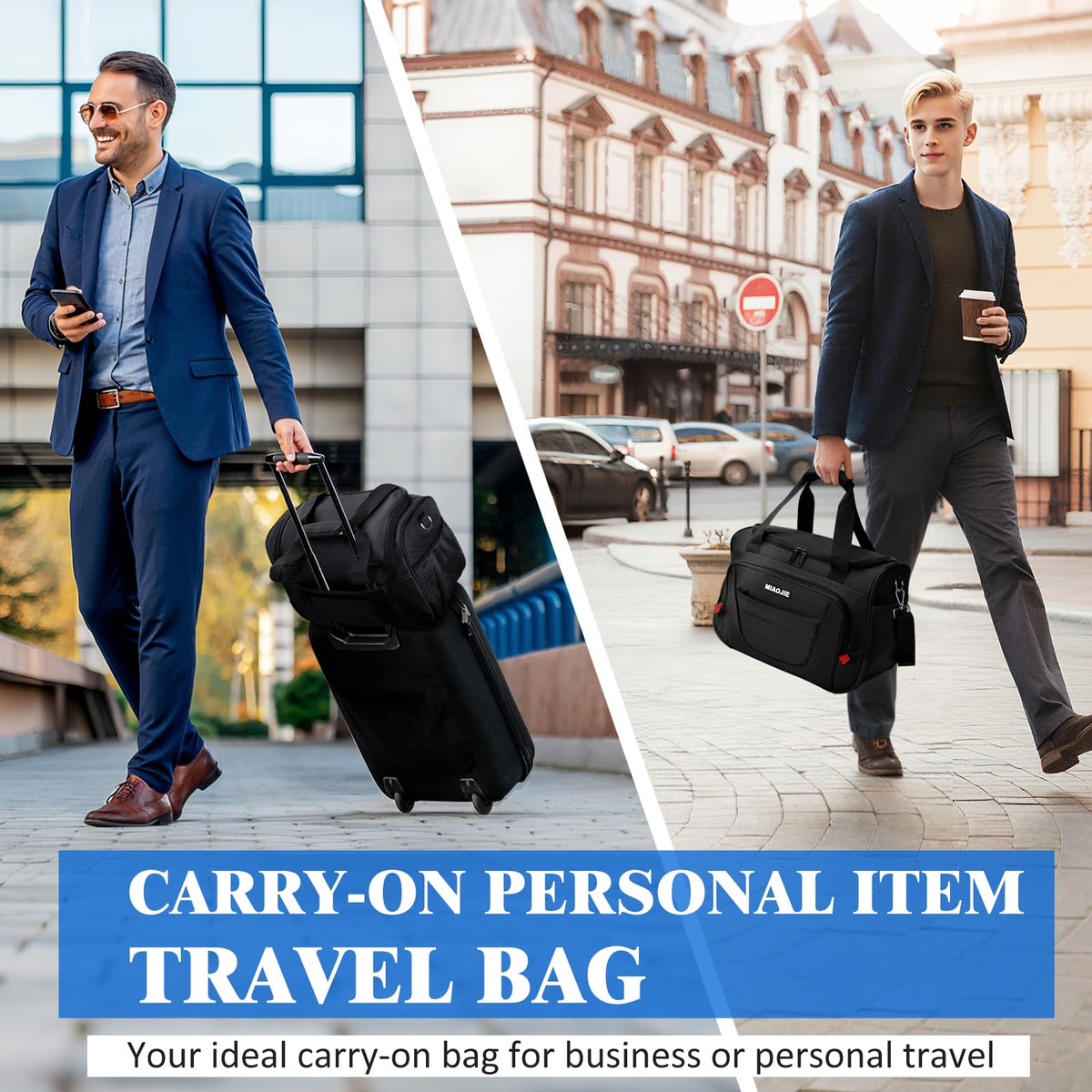 16 IN Black Underseat Carry On Luggage Bag T9174