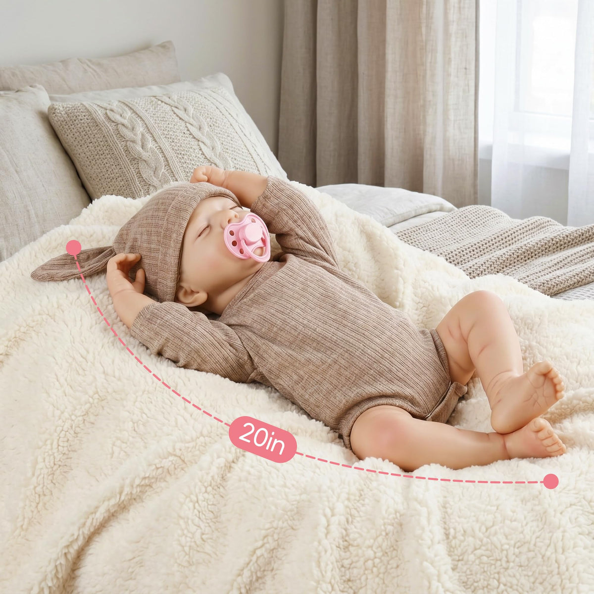 20 Inch Lifelike Reborn Baby Doll with Soft Vinyl Body N47233