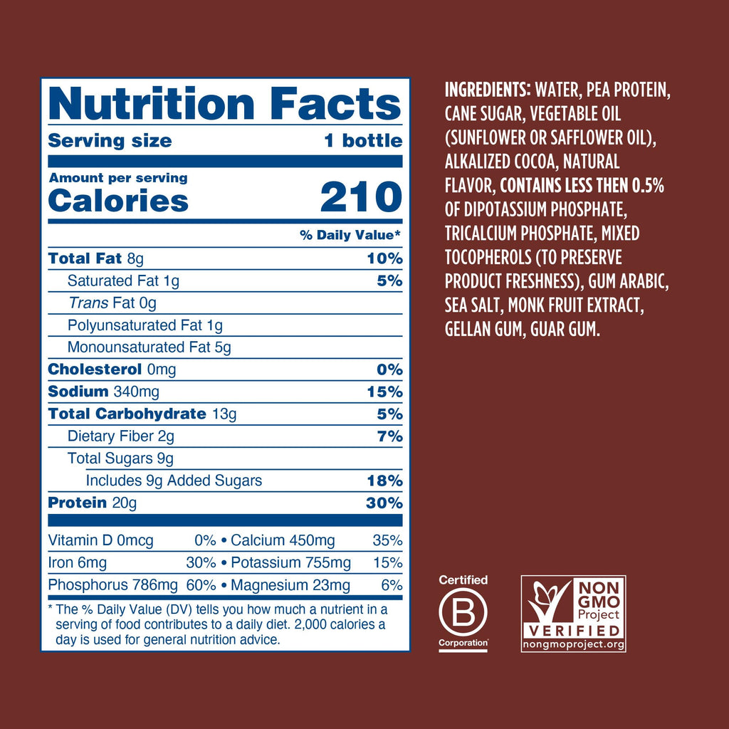 Chocolate Coffee Vegan Protein Shake 24 Pack O125