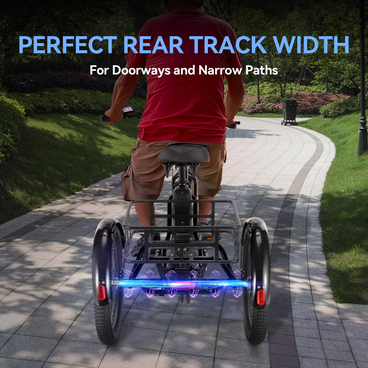 20'' Folding Electric Trike 750W 3-Wheel Bike with Removable Battery N280