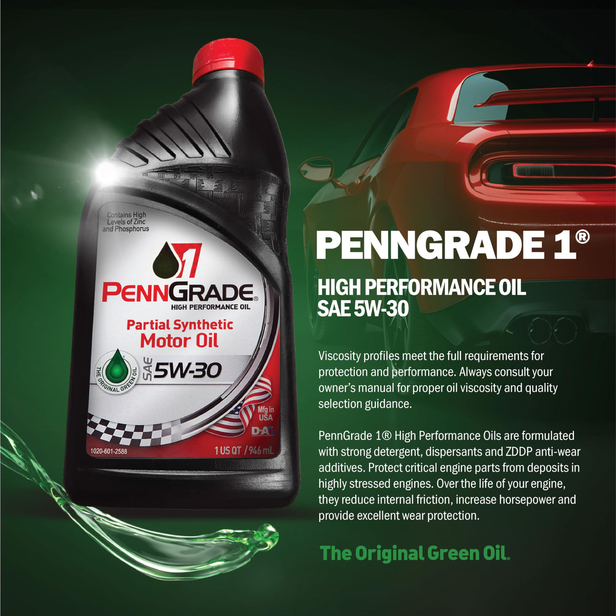 Synthetic Blend High Performance Oil SAE 5W-30 1 Quart 12 Pack M51233