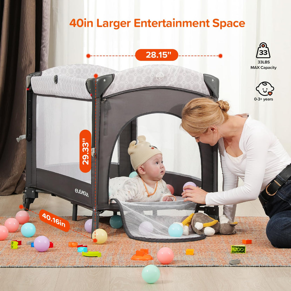 3 in 1 Wide Baby Bassinet with Mattress M44786