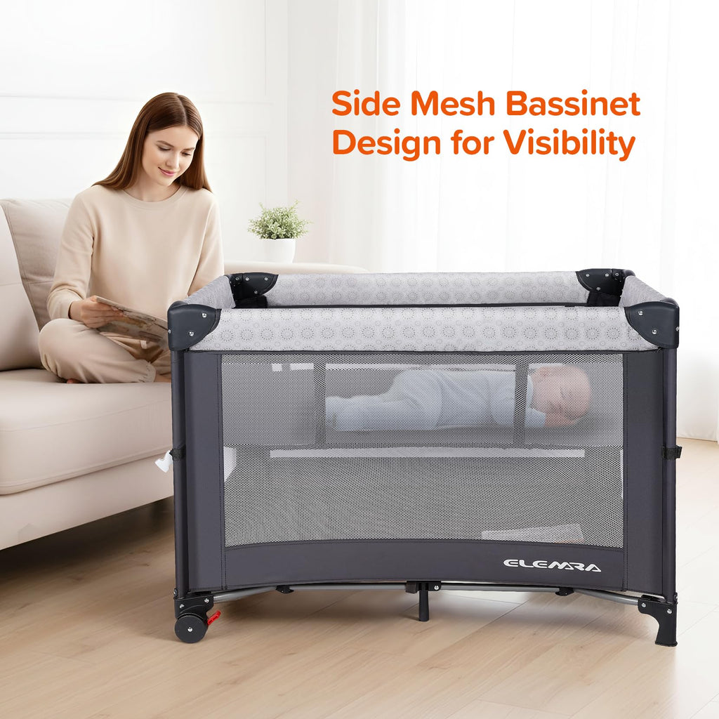 3 in 1 Wide Baby Bassinet with Mattress M44786