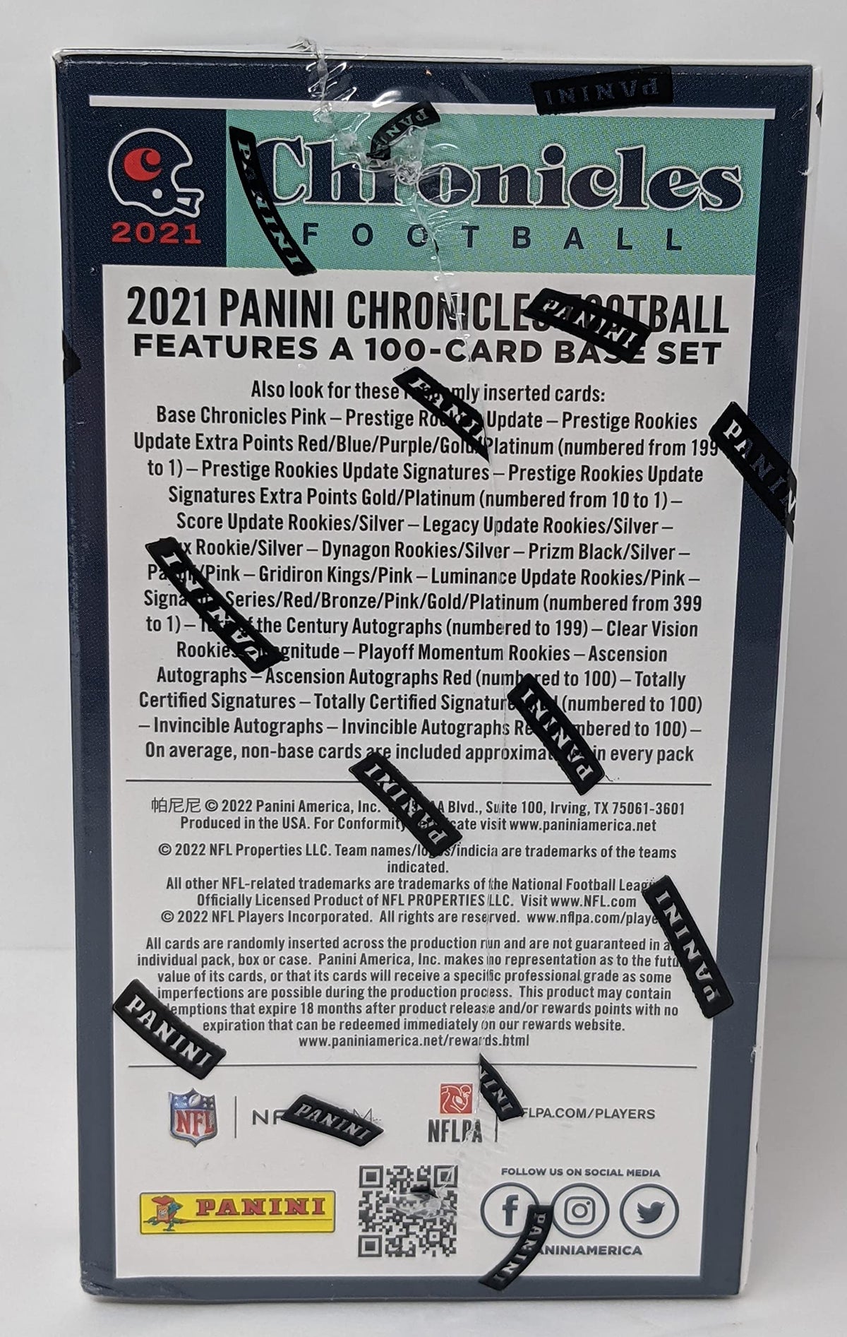 2021 Panini Chronicles NFL Football Blaster Box P838