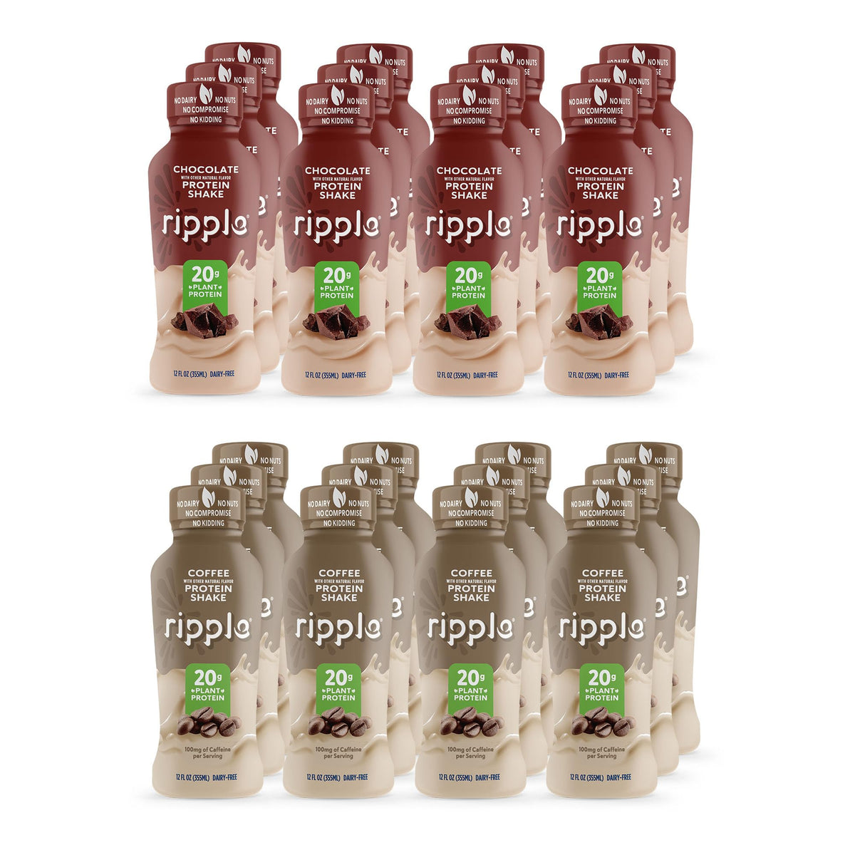 Chocolate Coffee Vegan Protein Shake 24 Pack O125