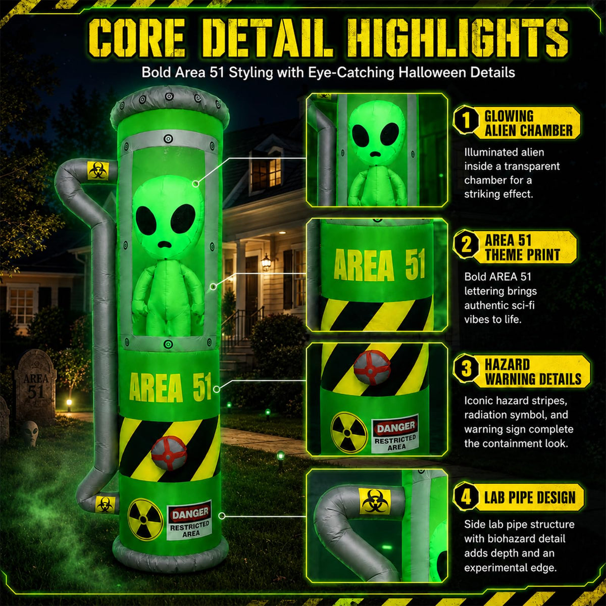 8FT Inflatable Outdoor Decoration with LEDs Q53248
