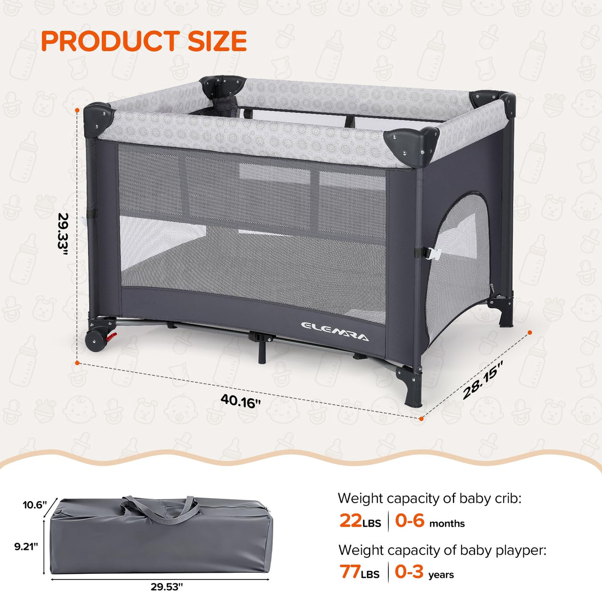 3 in 1 Wide Baby Bassinet with Mattress M44786