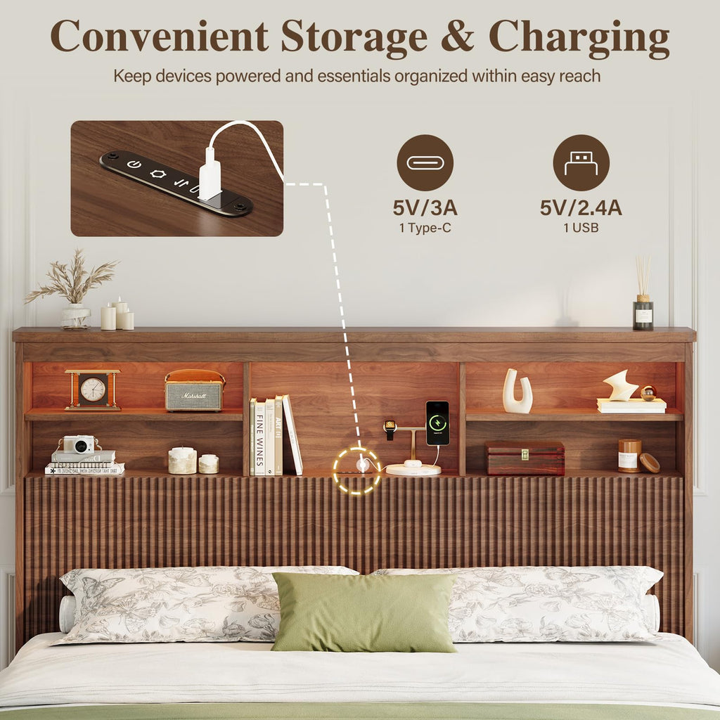 King Size Bed Frame with 4 Storage Drawers Z80049