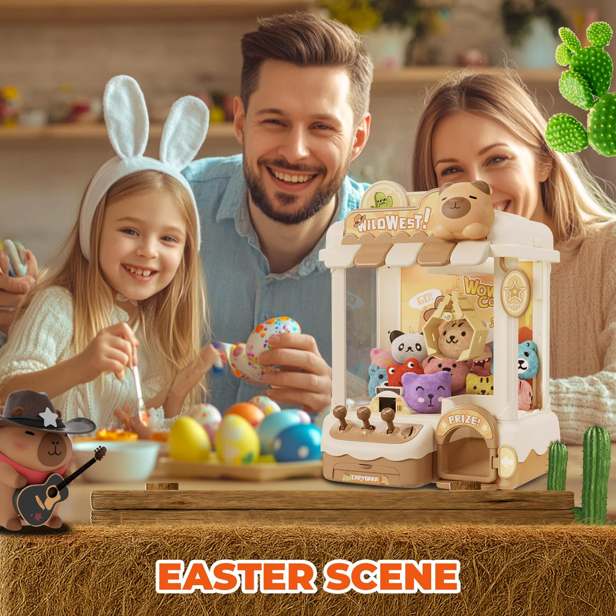 Claw Machine with Plush Toys and Capsules M967338