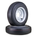Trailer Tire Wheel 4.80-8 6-Ply with 4 Lugs on 4 Silver Rim Pk2 F566