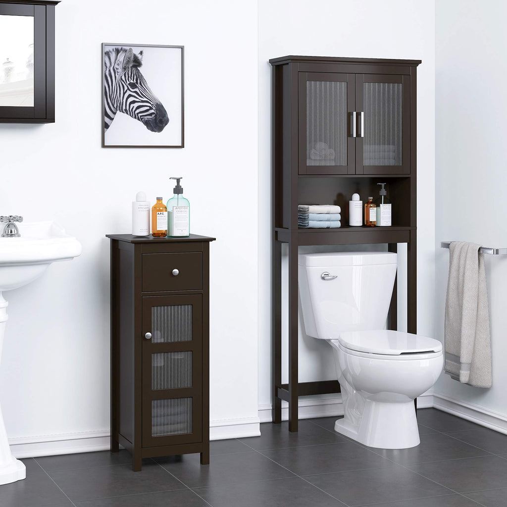 Over the Toilet Storage Cabinet with Glass Doors N8737
