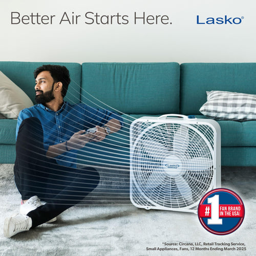 20 Inch 3 Speeds White Box Fan with Carry Handle W209