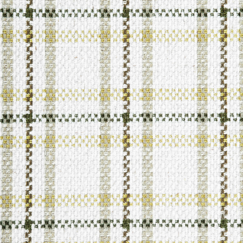 Natural Plaid Woven Fabric Bench F523