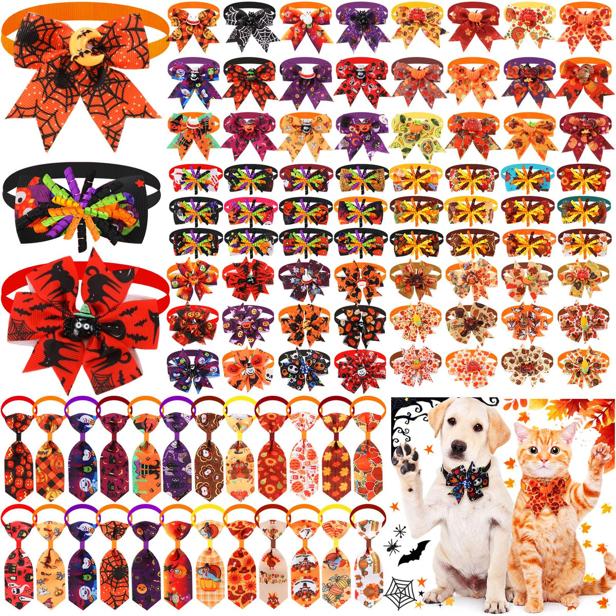 100 Pcs Dog Bow Tie Z722149